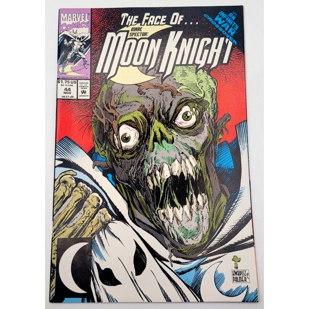 MARC SPECTOR: MOON KNIGHT #44 (1992) /VFNM/ 1ST PARTIAL TEAM APP OF HELLBENT